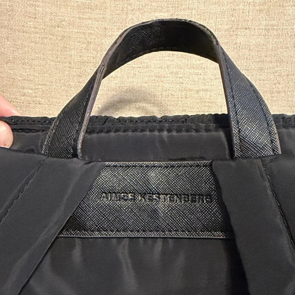 Aimee Kestenberg Quilted “Sardinia” Nylon Black Backpack